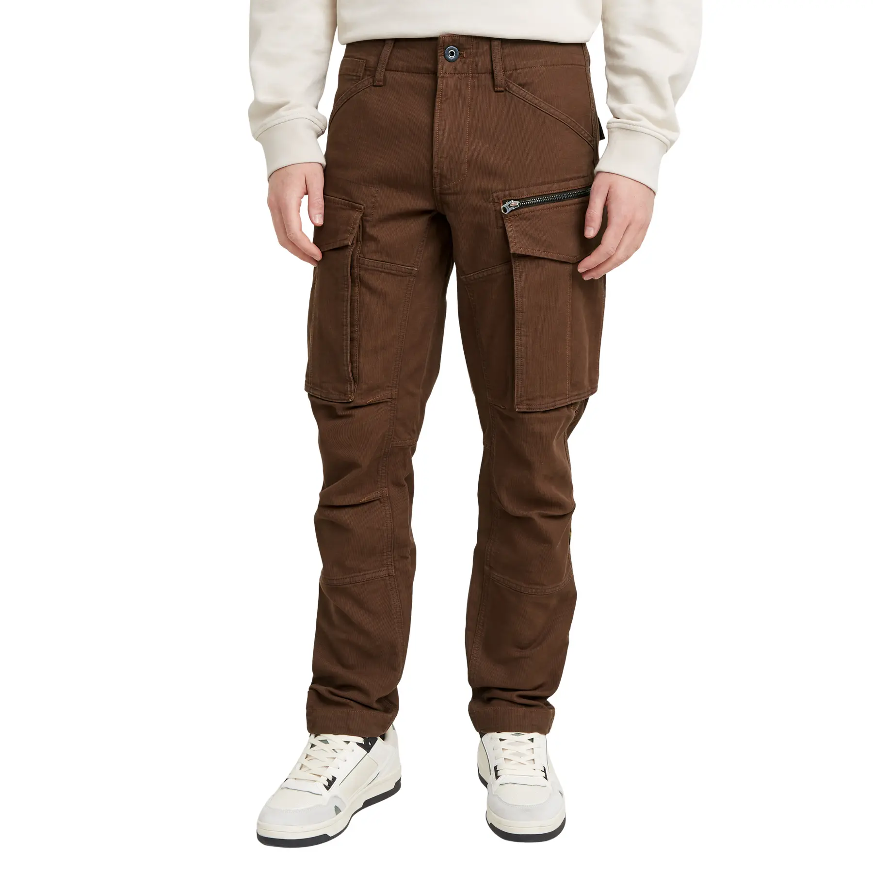 G-Star Red Cargo Trousers Rovic Zip 3D