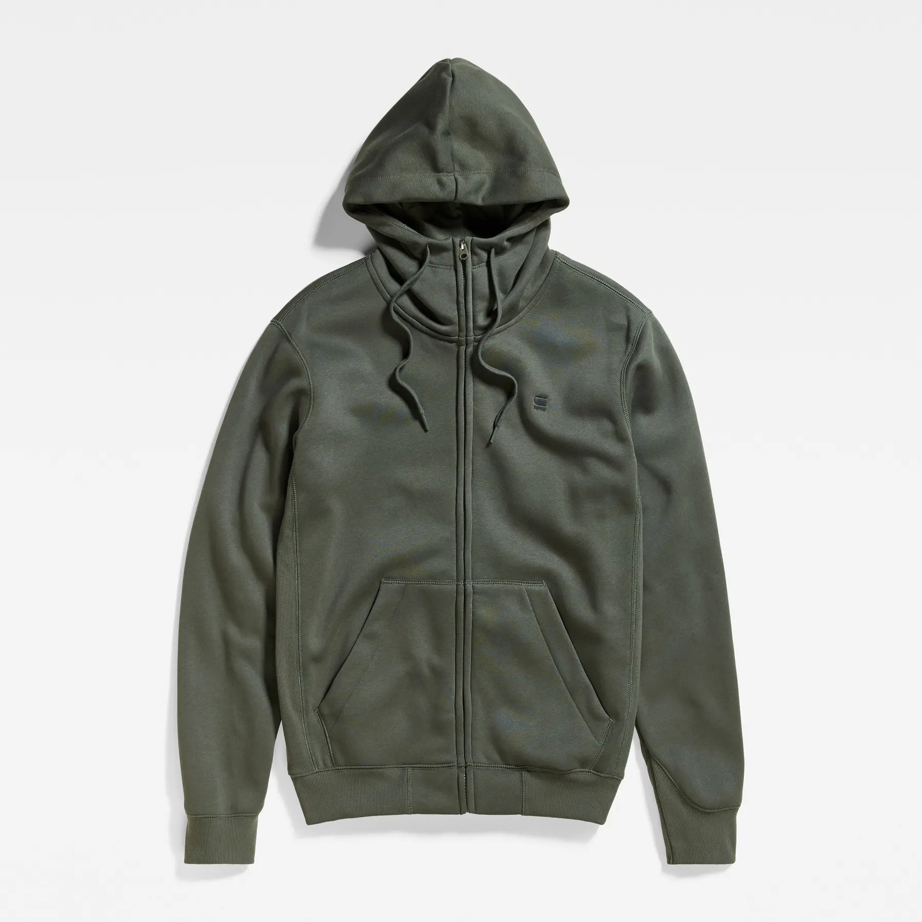 G-Star Grey Zip-Up Hoodie Premium Core