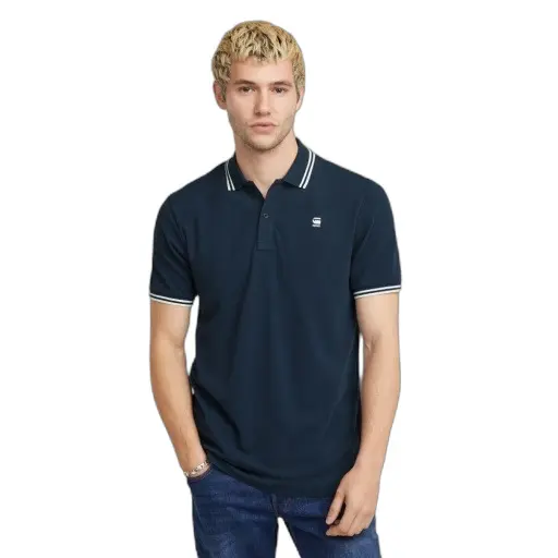Polo a righe slim maniche lunghe G-Star Dunda