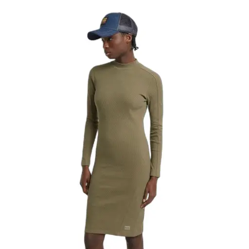 Enganliegendes Kleid mit langen Ärmeln, Damen G-Star Ergonomic Slim Rib