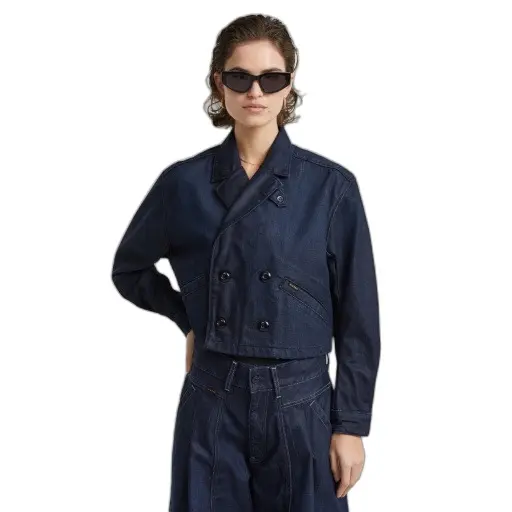 Damen Cropped Jeansjacke G-Star Peacoat