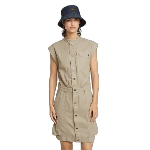 G-Star Damen Beige Kleid Pocket