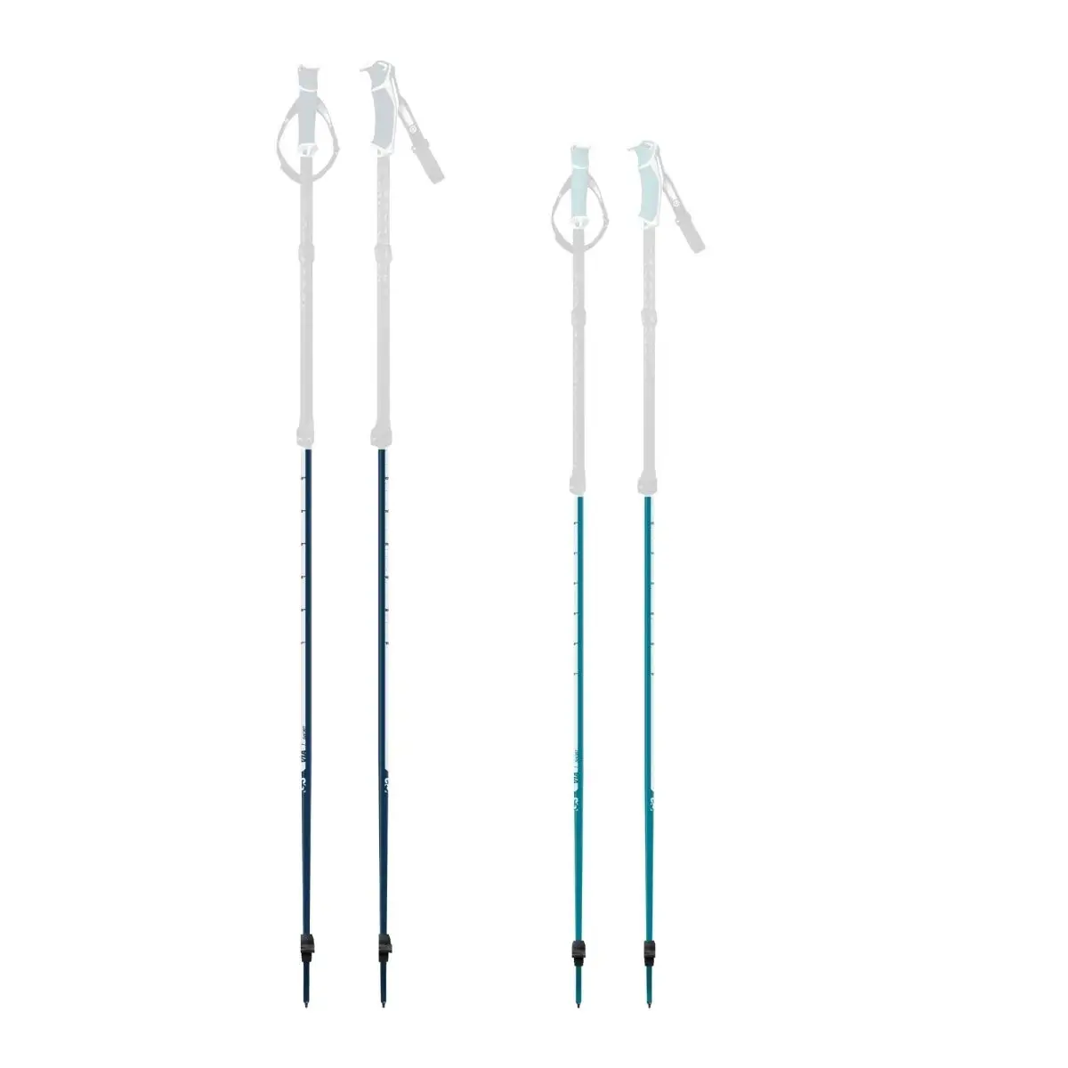 Accessoires voor ski touring stok korte onderstang in aluminium G3 Via (x2)