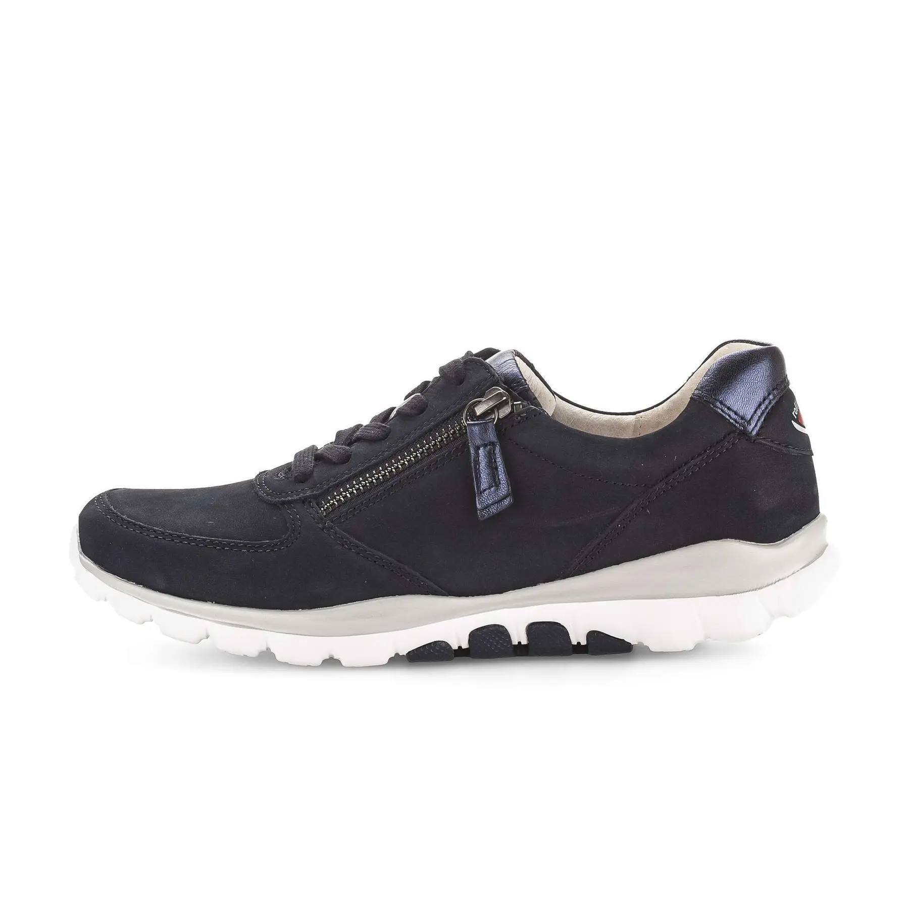Damen Sneakers aus Nubuk und metallic Satin Gabor Rollingsoft