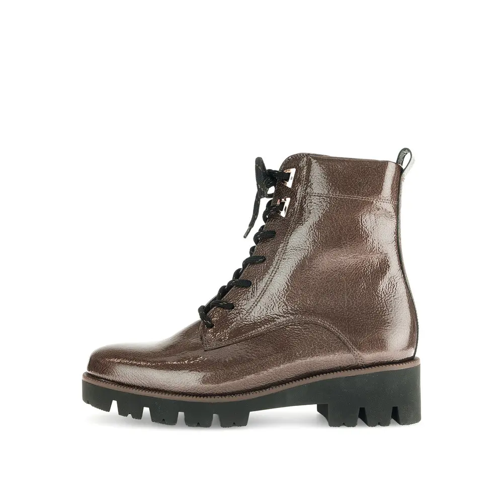 Bottine in pelle verniciata donna  Rock