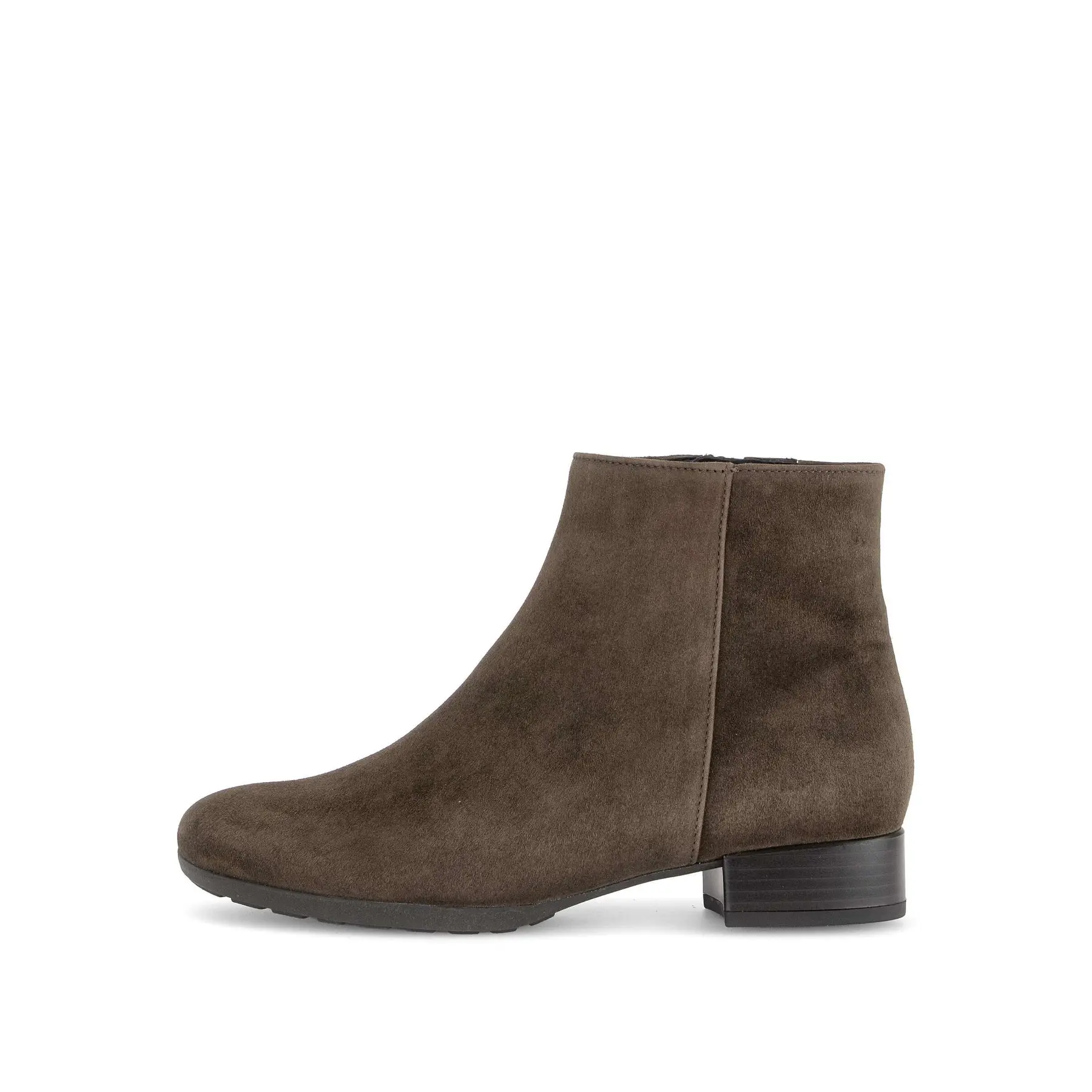 Bottines en cuir de chèvre velours et microfibre femme