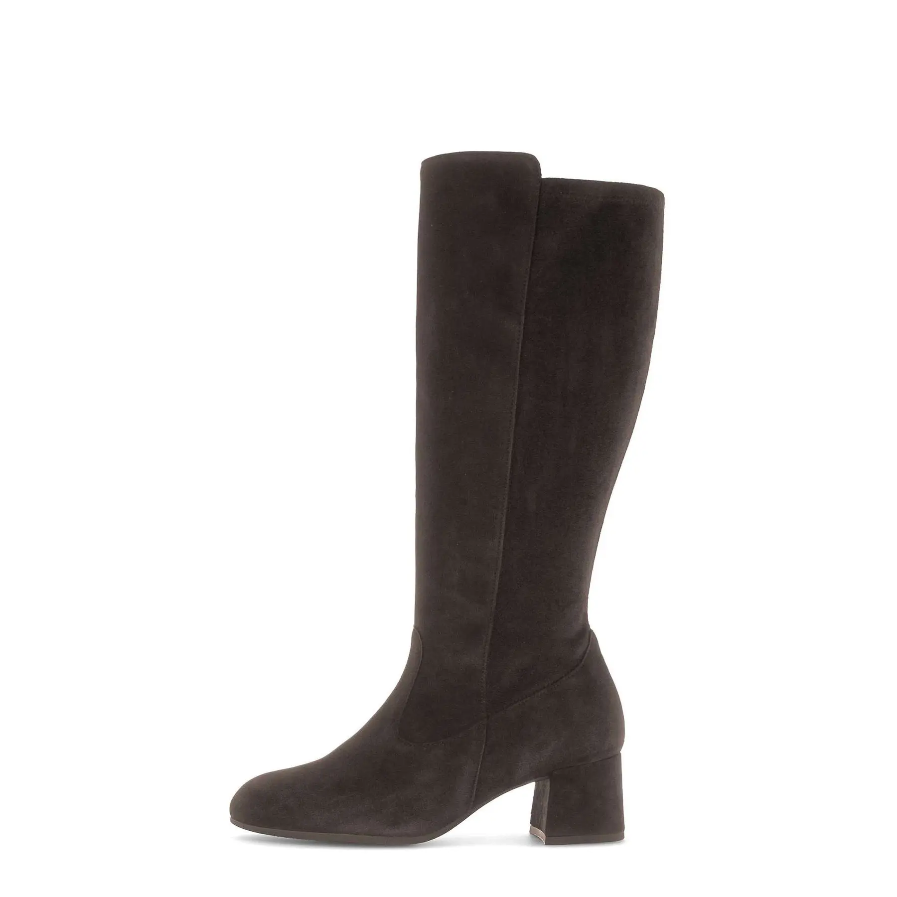 Bottes en cuir de chevreau suédé élastique femme