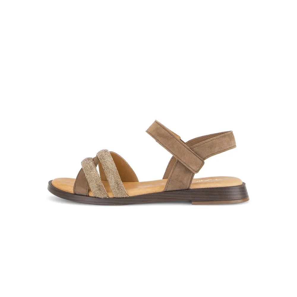 Sandali in vitello con strass donna