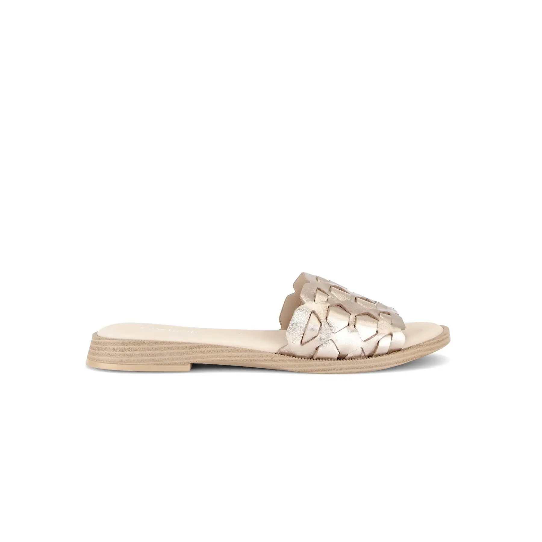 Mule in satin metallizzato donna