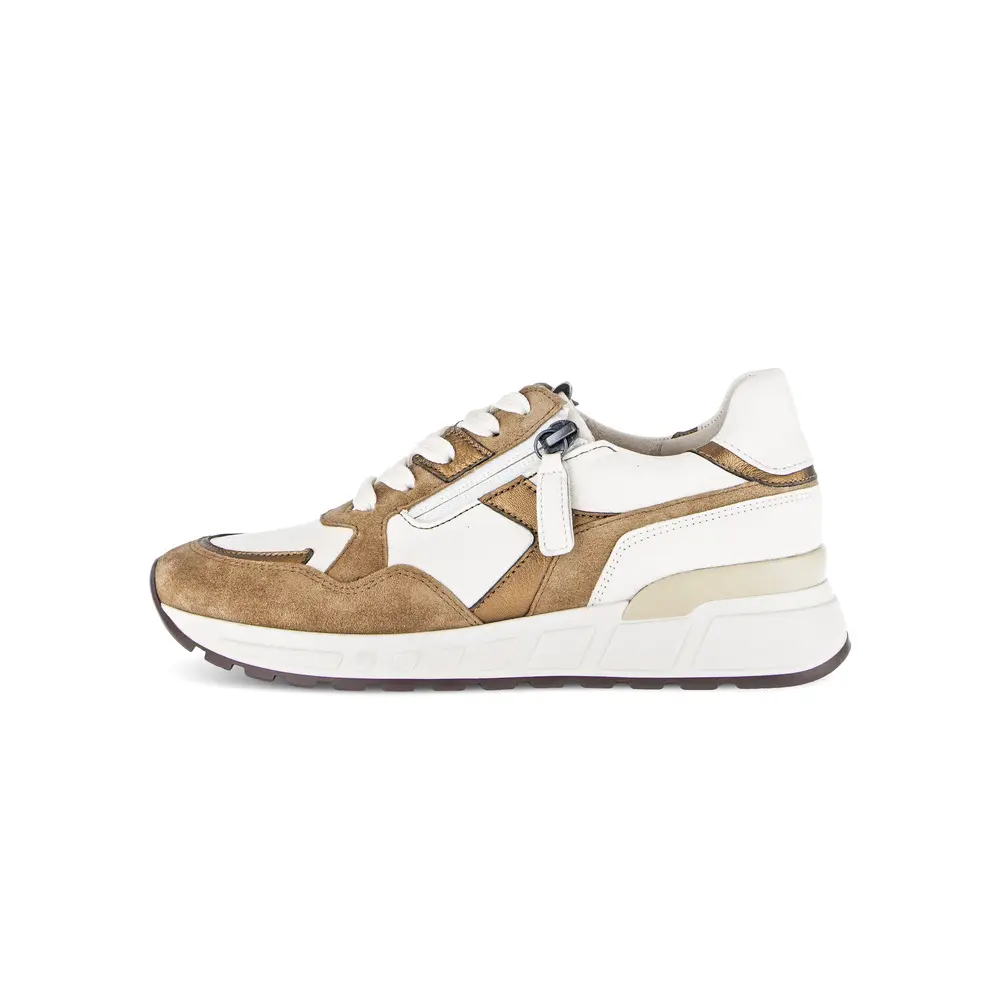 Baskets en nappa velours métallisé femme