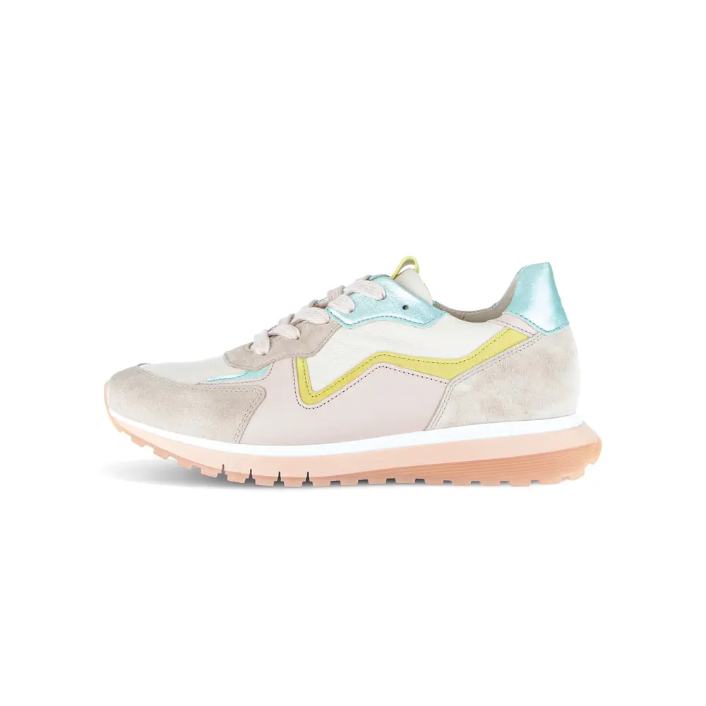 Metallisch Velours-Leder Sneakers Damen Gabor