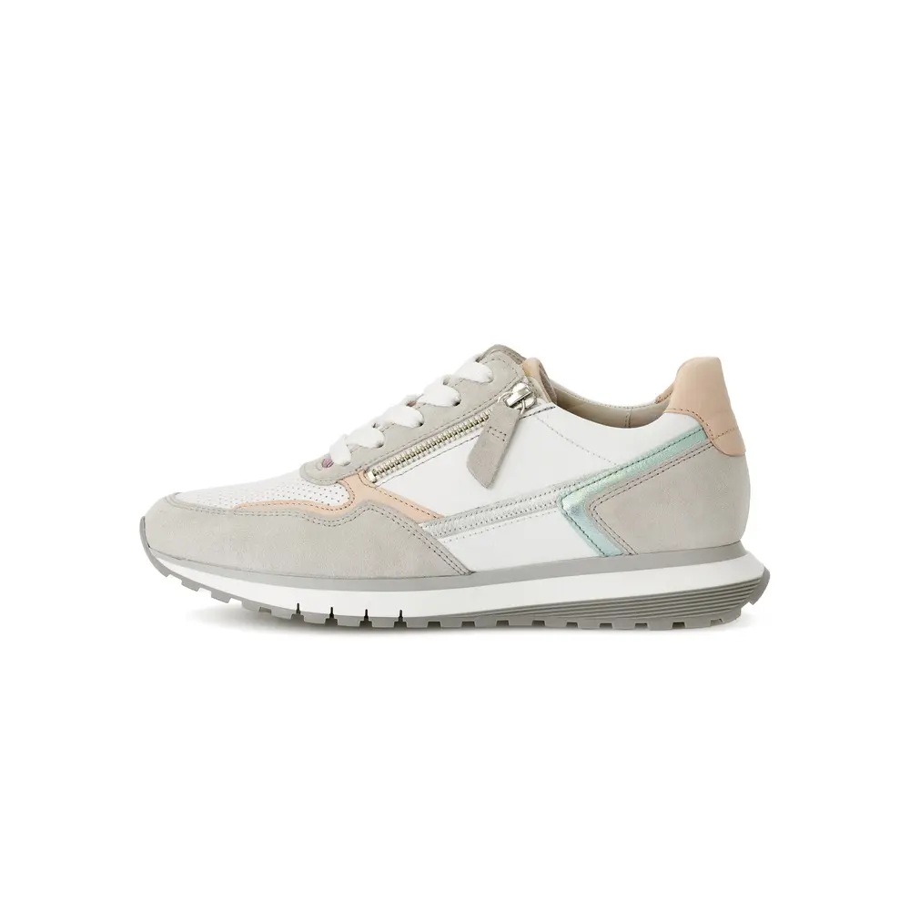 Scarpe da ginnastica in nappa velours metallizzata donna