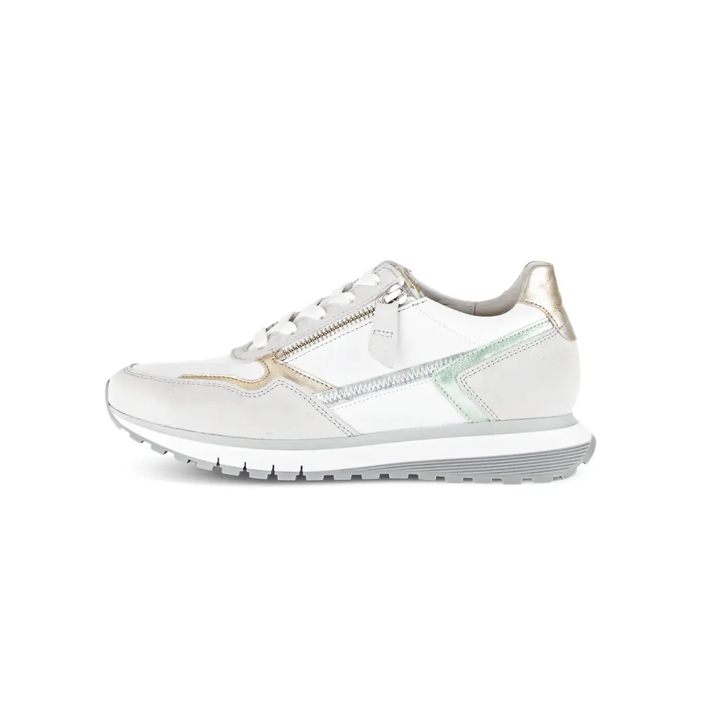 Scarpe da ginnastica in nappa velours metallizzata donna