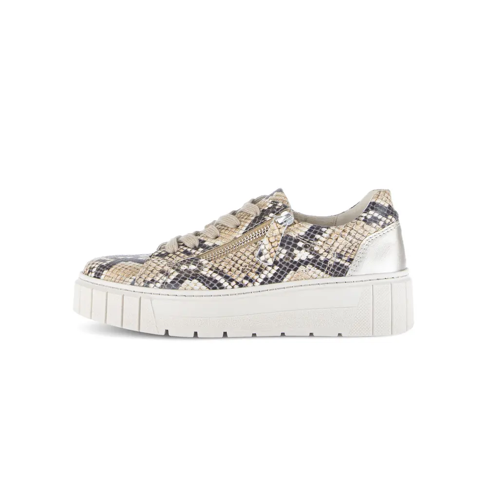 Baskets en métallisé femme  Python Grande