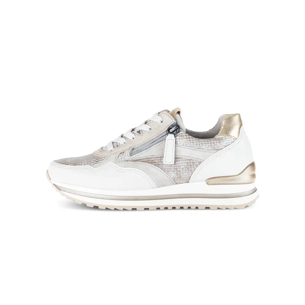 Metallisierte Sneakers Damen Gabor Raffia Foulard