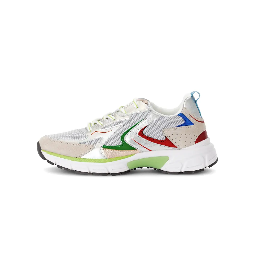 Scarpe in rete vellutata metallizzata donna