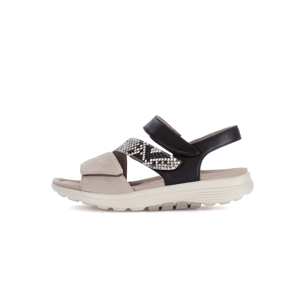Damen-Sandalen aus Samt Gabor Rollingsoft Foulard Python