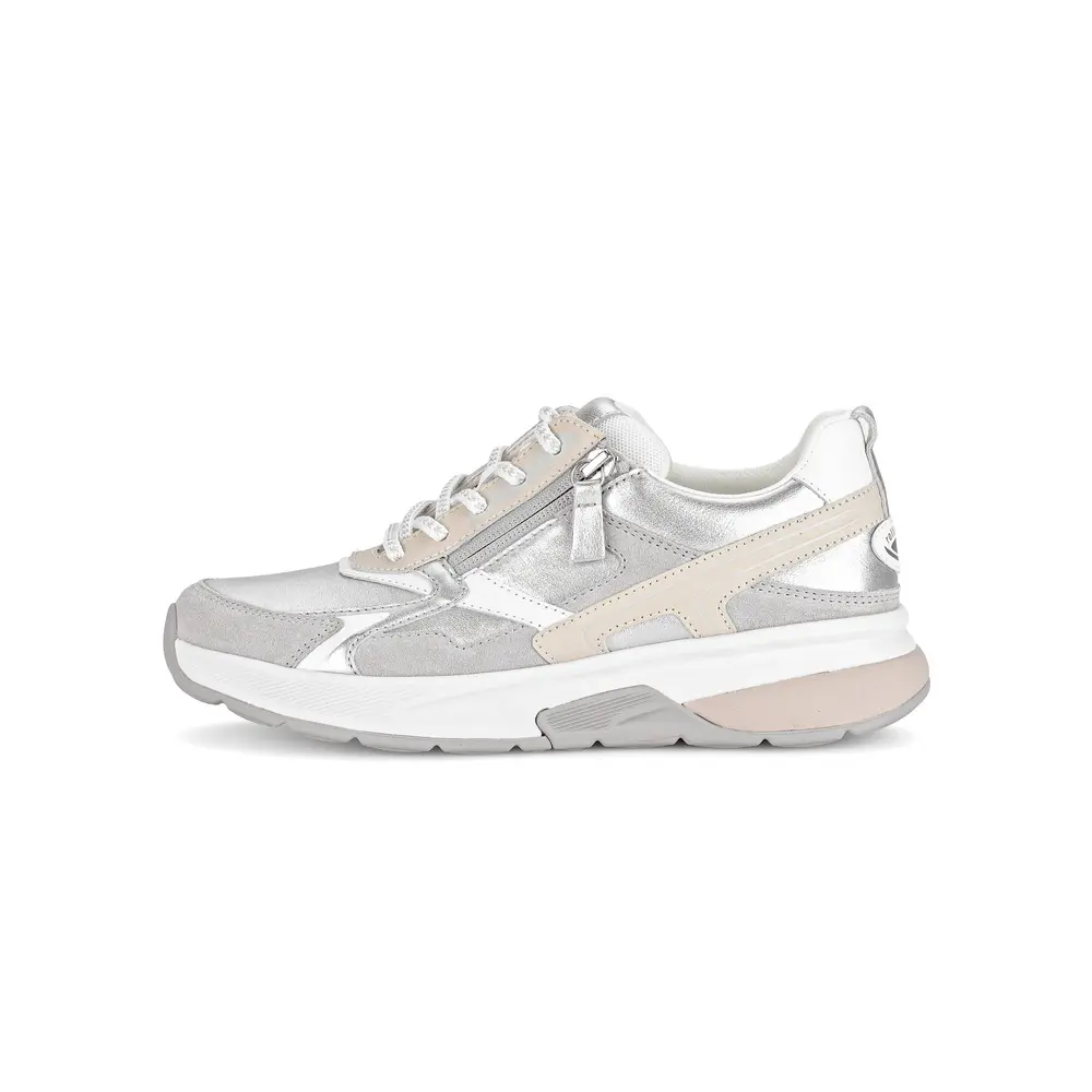 Satinierte Metallic-Velours-Nappa-Sneaker für Damen Gabor Rollingsoft