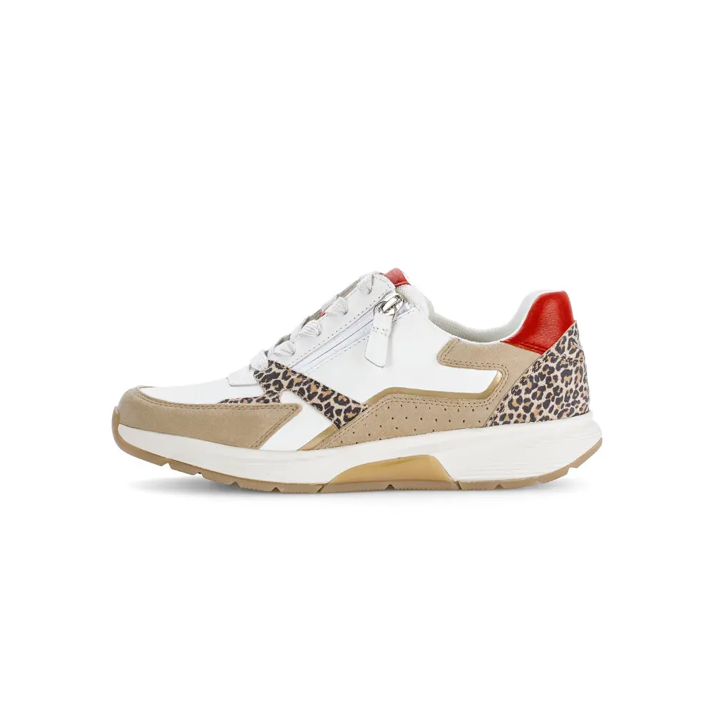Velours Chevron Sneaker Damen Gabor Rollingsoft Leo