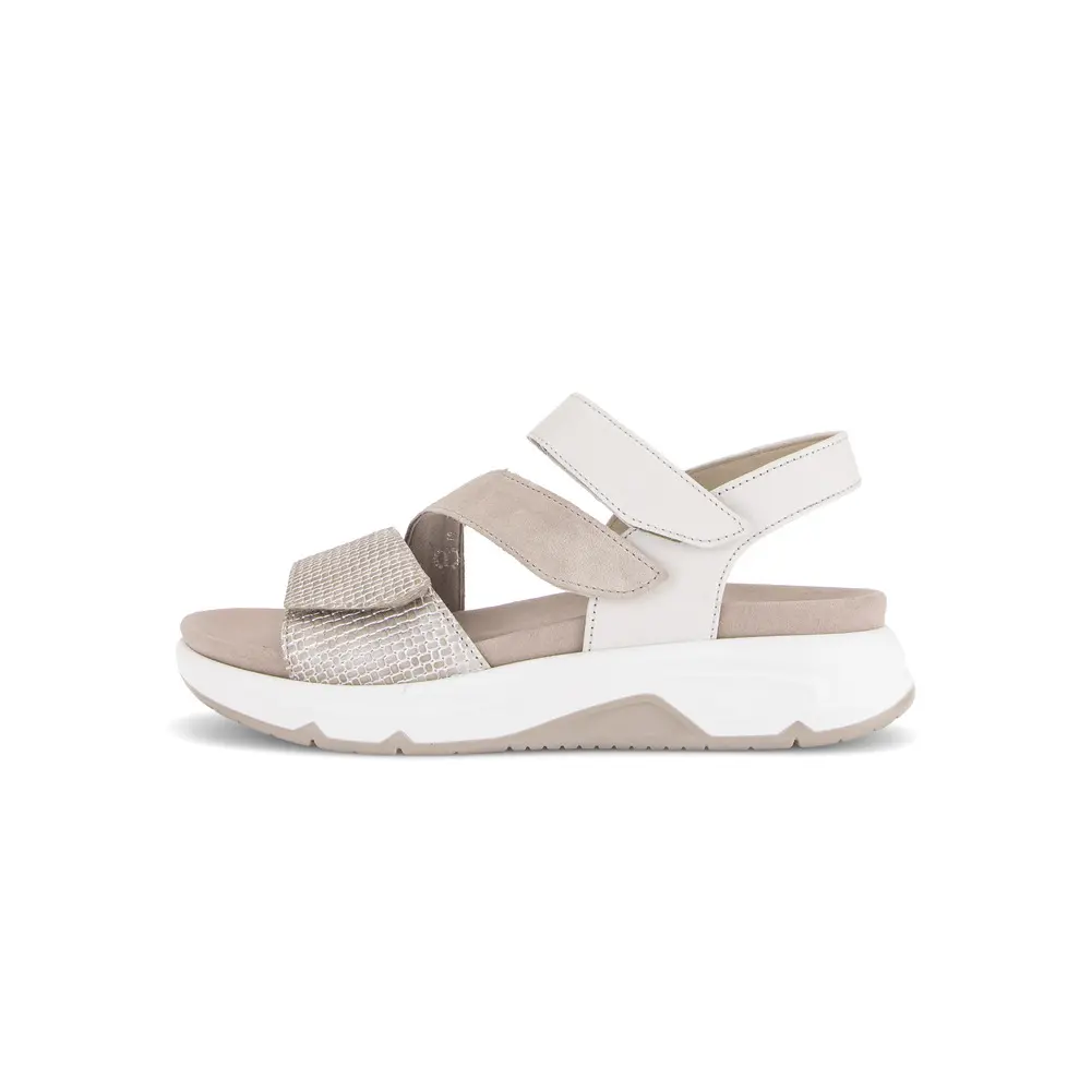Damen-Sandalen aus Samt Gabor Rollingsoft Raffia Foulard