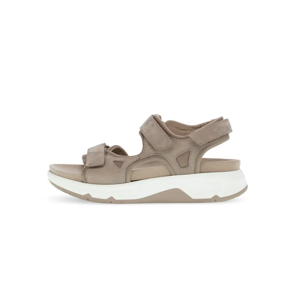 Damen Sandalen aus weichem Nubuk mit Netz Gabor Rollingsoft