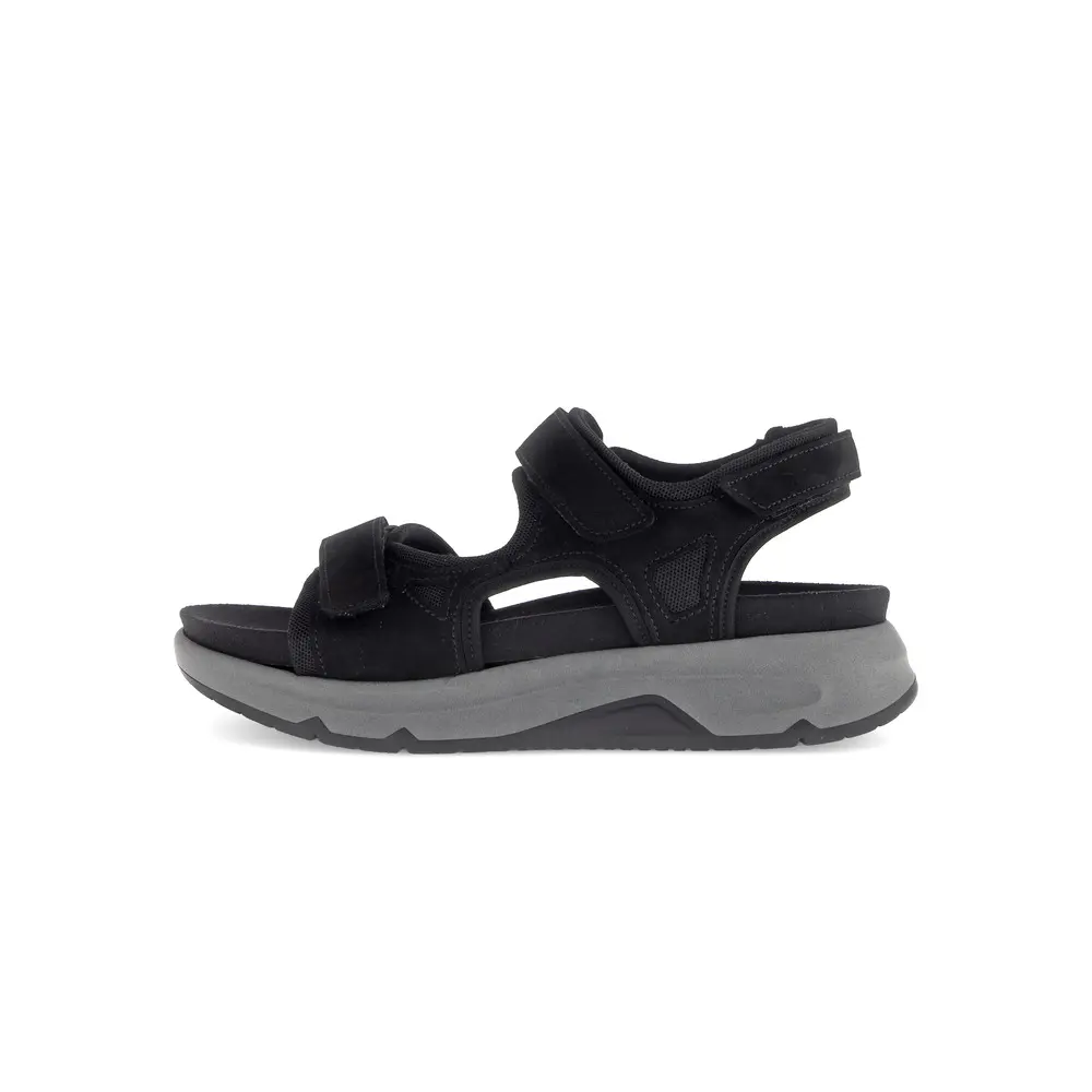 Damen Sandalen aus weichem Nubuk mit Netz Gabor Rollingsoft