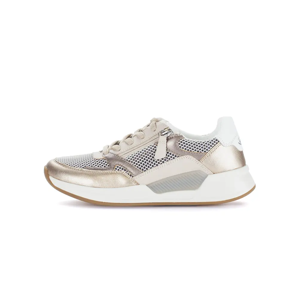 Baskets en maille nacré nappa femme  Rollingsoft