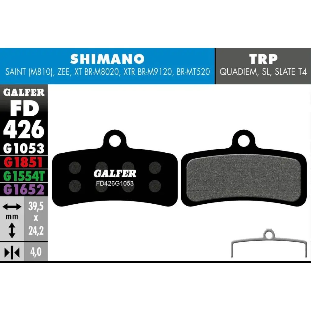 Bremsbelag Galfer Shimano Saint 810, Zee