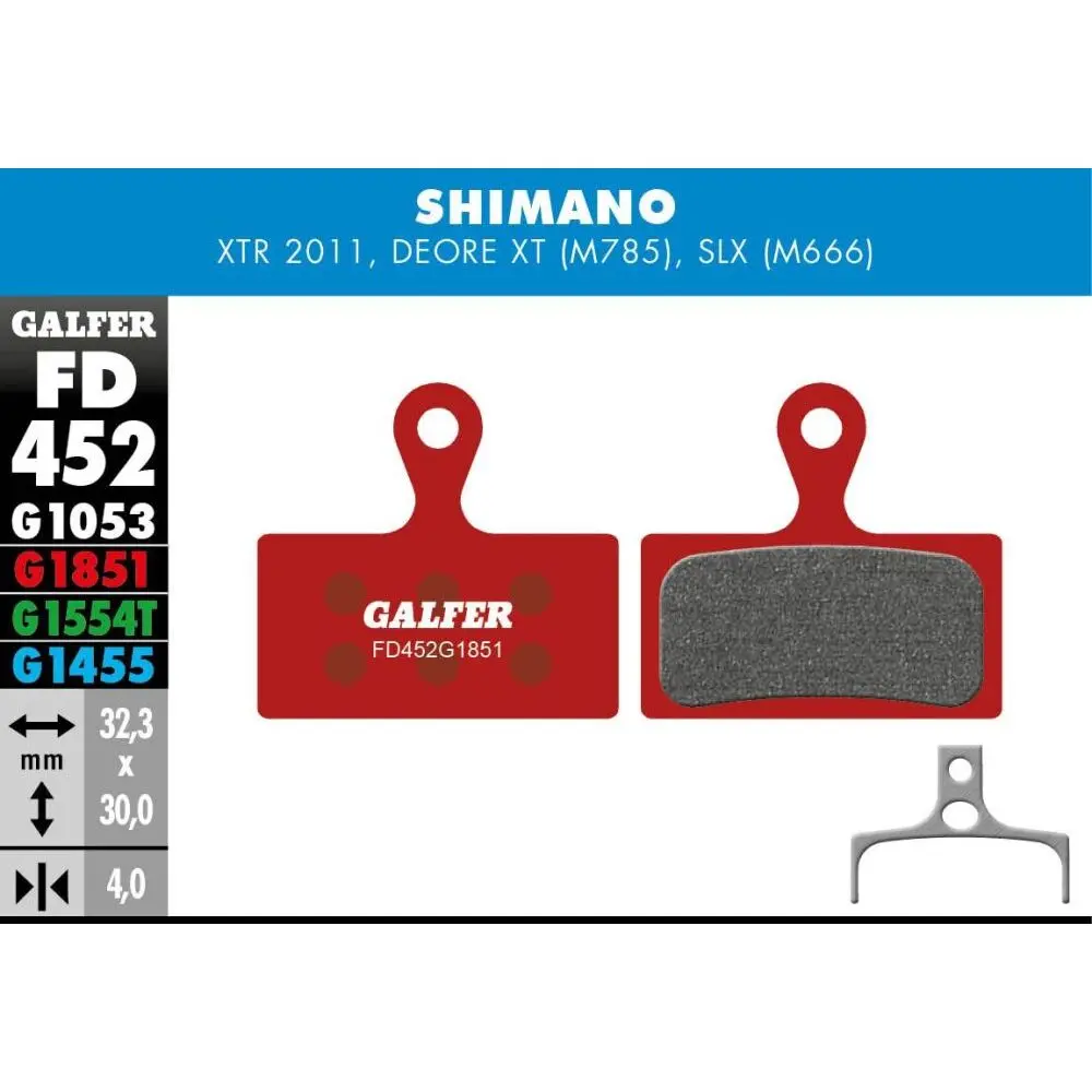 Bremsbelag Galfer Shimano Xtr 985, Xt 785, Slx 666