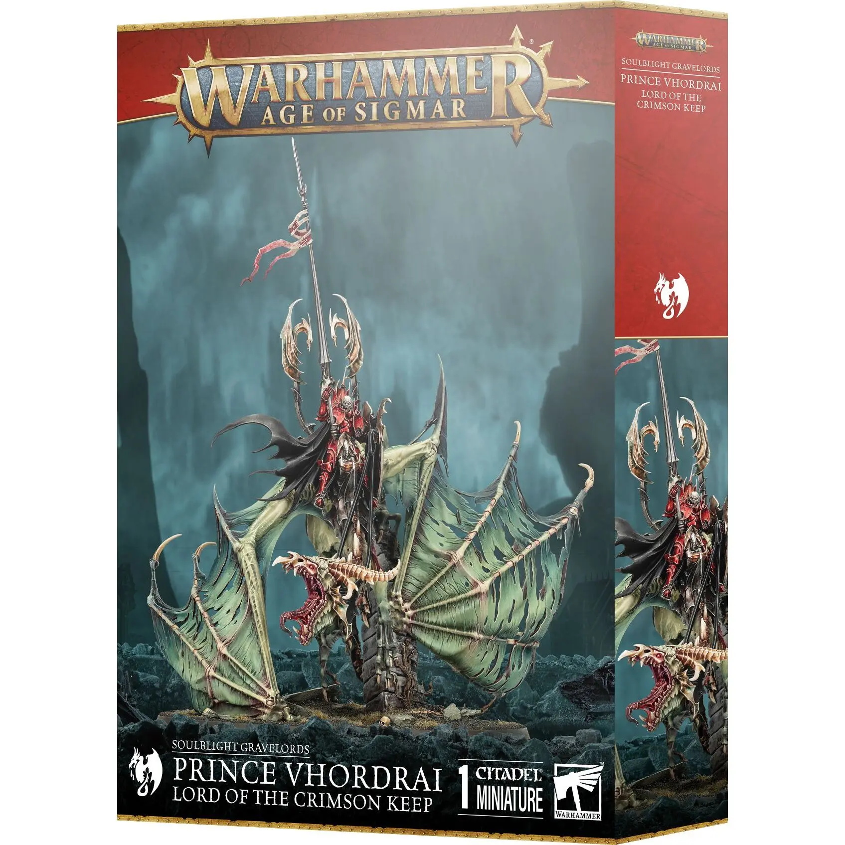 Figurine Games Workshop Warhammer AoS - Soulblight Gravelords Prince Vhordrai Seigneur du Fort Pourpre