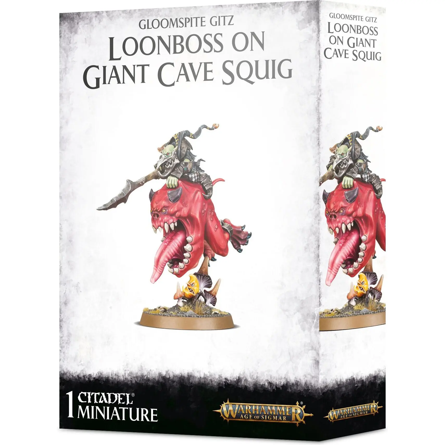 Figurine Games Workshop Warhammer AoS - Gloomspite Gitz Loonboss Sur Giant Cave Squig