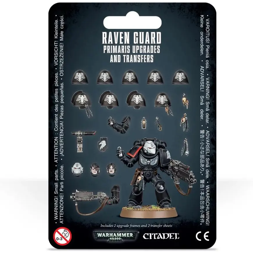Figurine mit 44 Teilen Games Workshop Warhammer 40k - Raven Guard Primaris Upgrades & Transfers