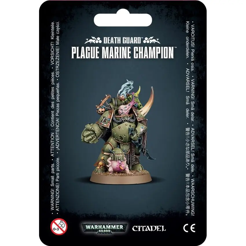 Figurine aus 8 Teilen Games Workshop Warhammer 40k - Death Guard Plague Marine Champion