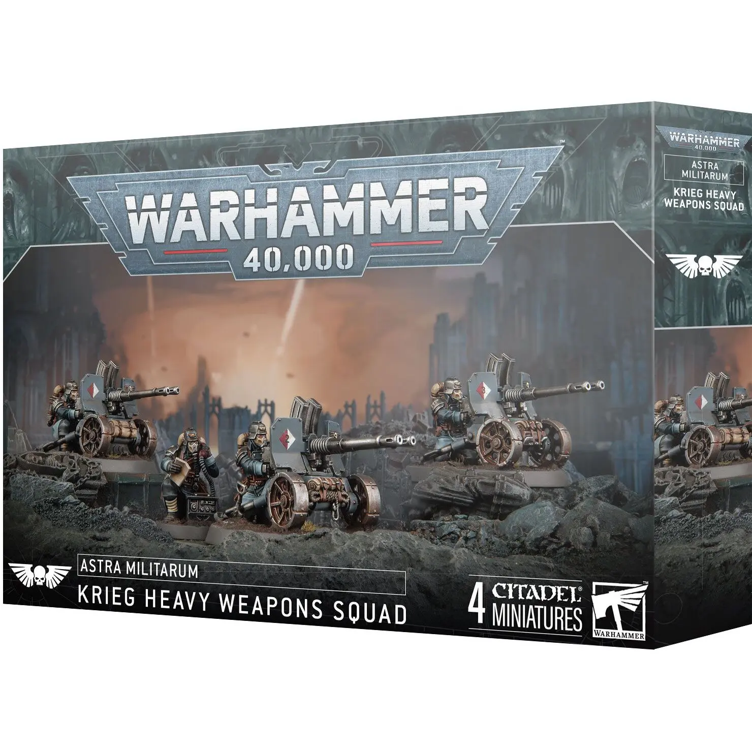 Figurine Games Workshop Warhammer 40k - Astra Militarum Escouade d'Armes Lourdes de Krieg (x4)