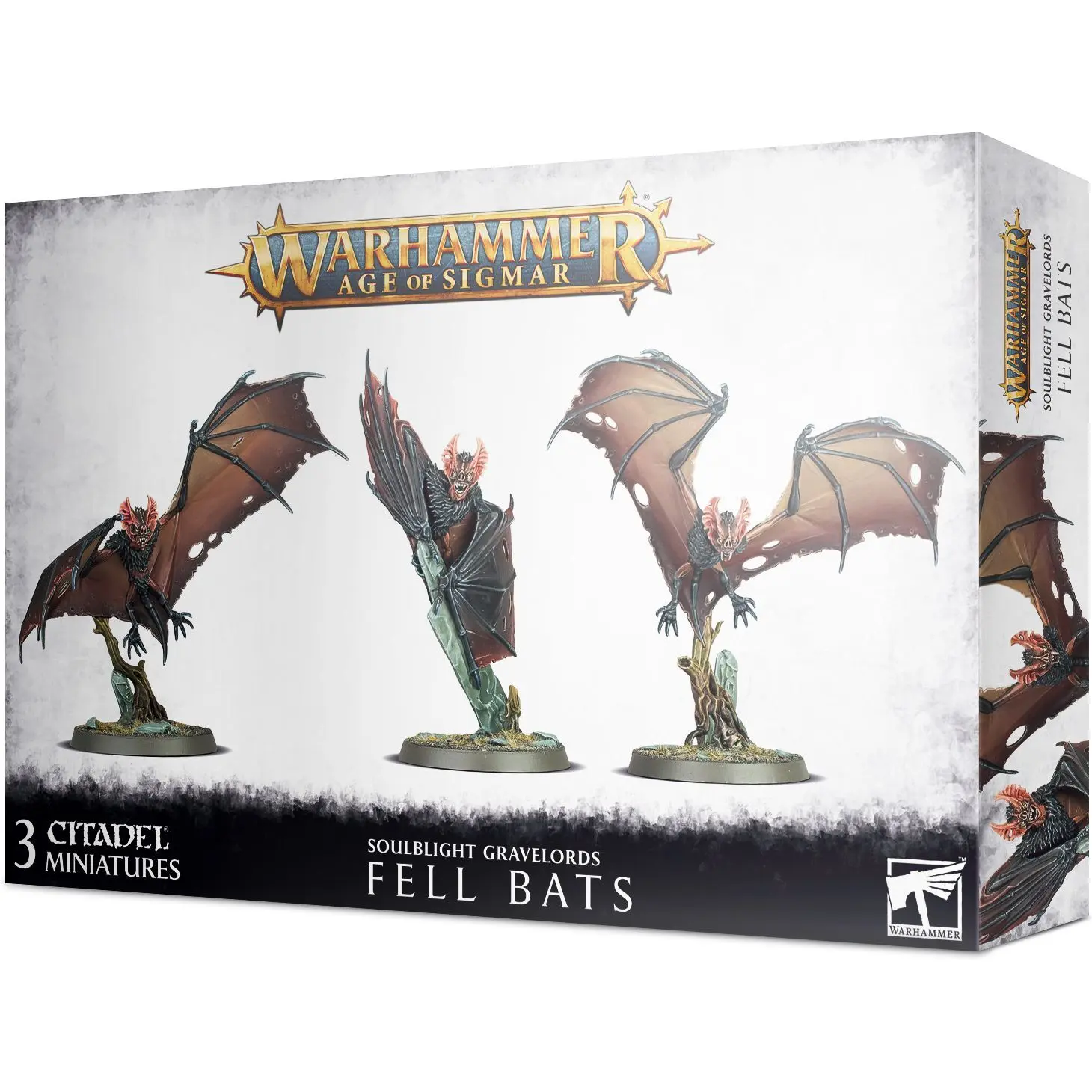 Set aus 3 Figuren mit 15 Teilen Games Workshop Warhammer AoS - Soulblight Gravelords Fell Bats