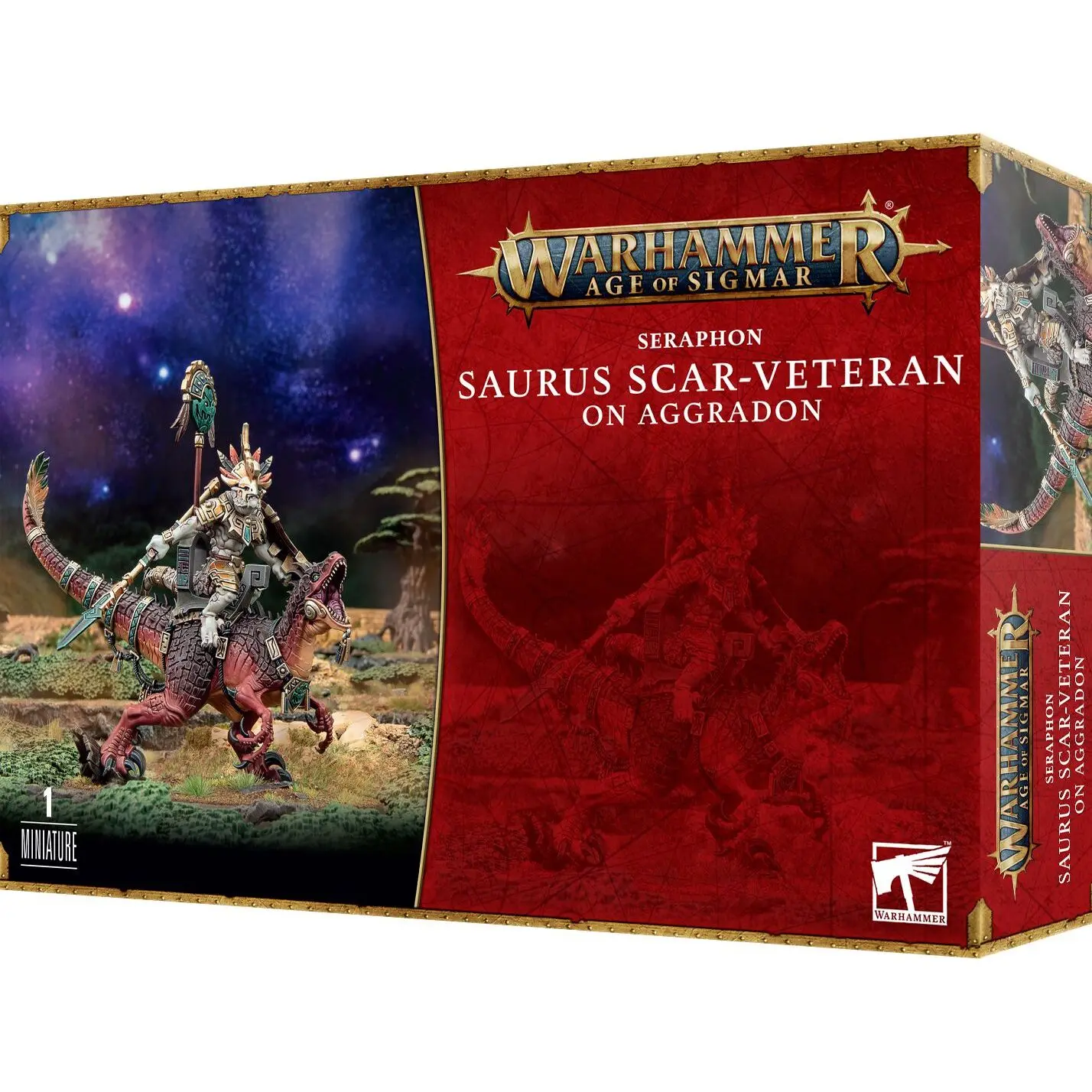 Figurine Games Workshop Warhammer AoS - Seraphon Vétéran Scarifié Saurus Aggradon
