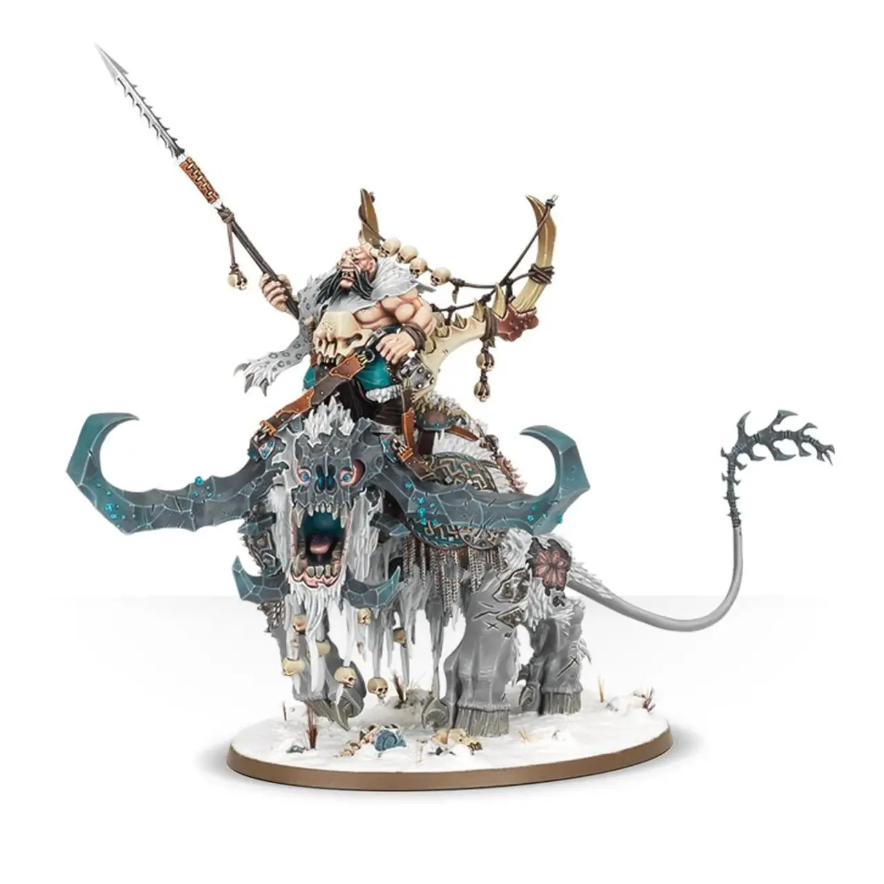Figurine Games Workshop Warhammer AoS - Ogor Mawtribes Tyran du Givre sur Mastauroc