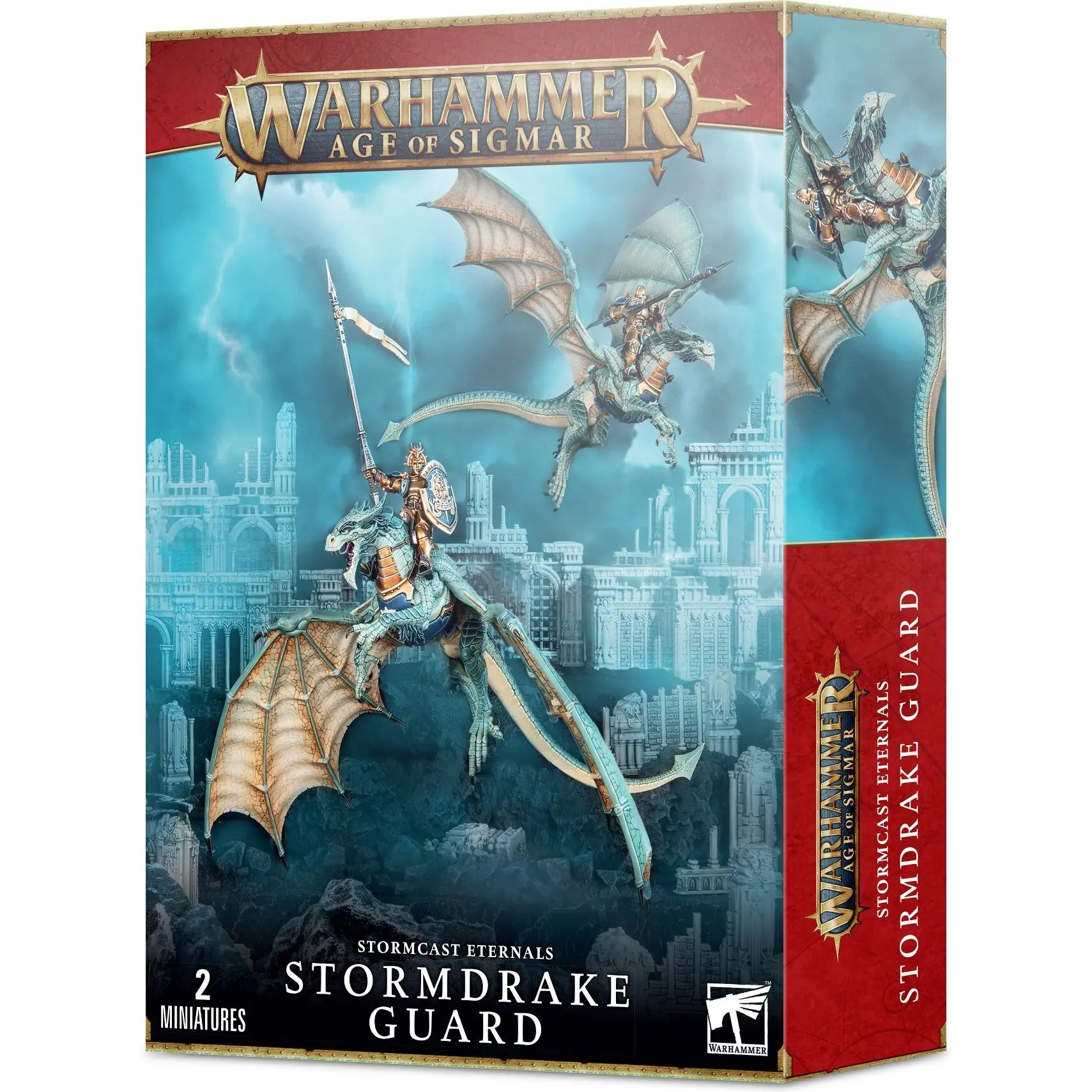 Set aus 2 Figuren mit 105 Teilen Games Workshop Warhammer AoS - Stormcast Eternals Garde Dracorage