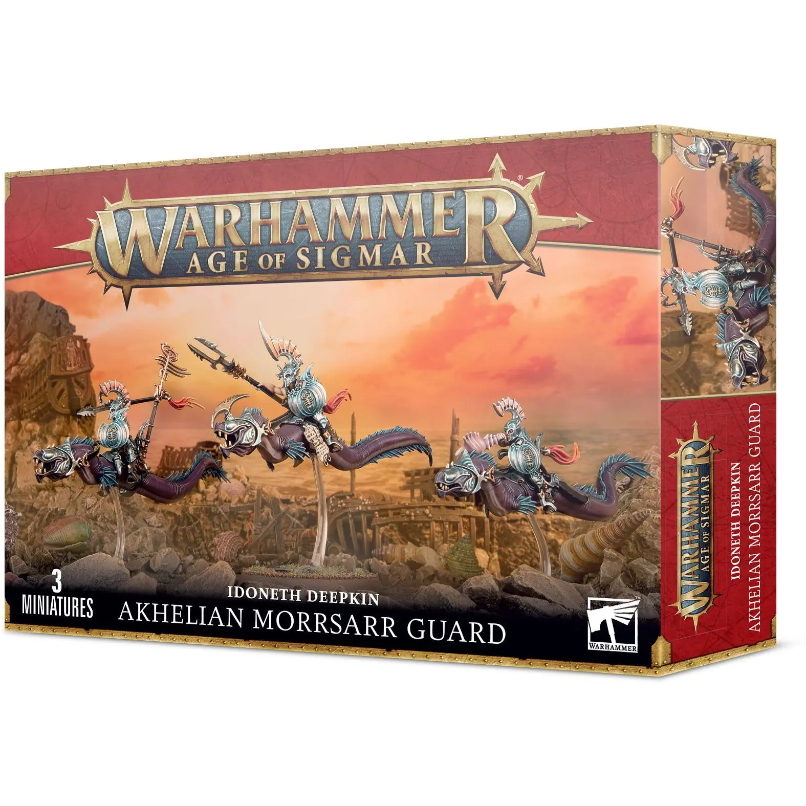 Set van 3 figuren, elk 80 stuks Games Workshop Warhammer AoS - Idoneth Deepkin Akhelian Guard