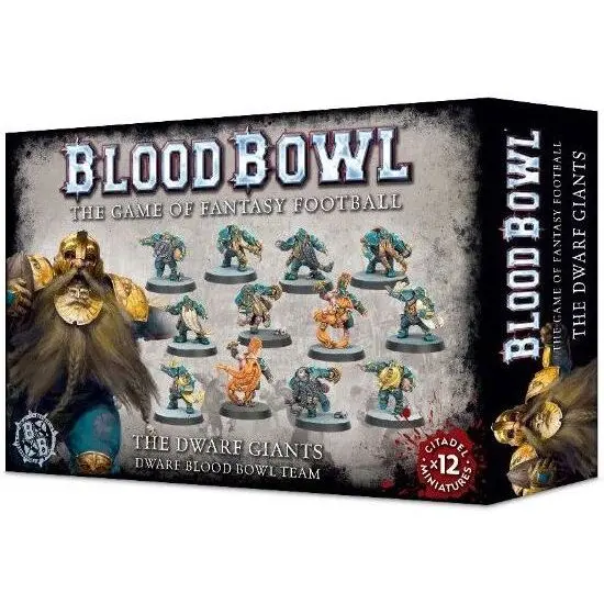 Set mit 12 Figuren Games Workshop Blood Bowl - Team Nain : The Dwarf Giants