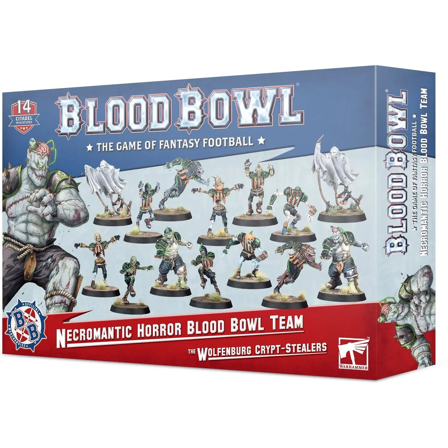 Set mit 14 Figuren Games Workshop Blood Bowl - Team d'Horreurs Nécromantiques : The Wolfenburg Crypt-Stealers