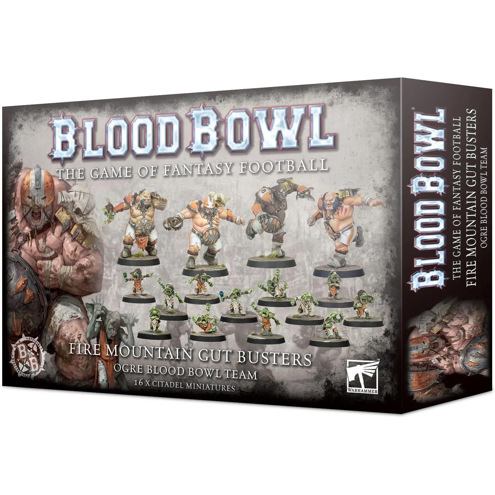 Set mit 24 Figuren Games Workshop Blood Bowl - Team Ogre : Fire Mountain Gut Busters
