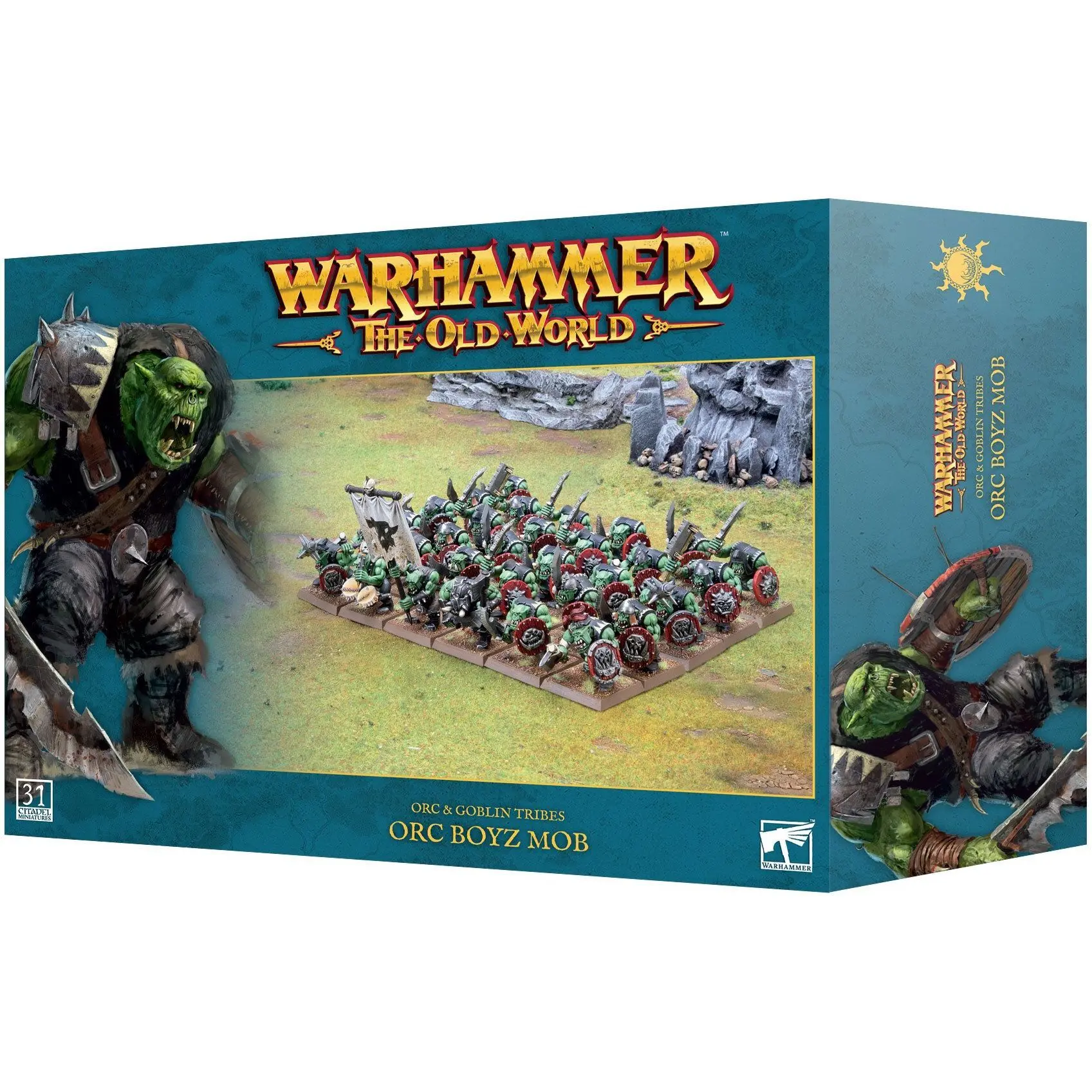 Figurine Games Workshop Warhammer ToW - Orc & Gobelin : Orc Boyz Mob