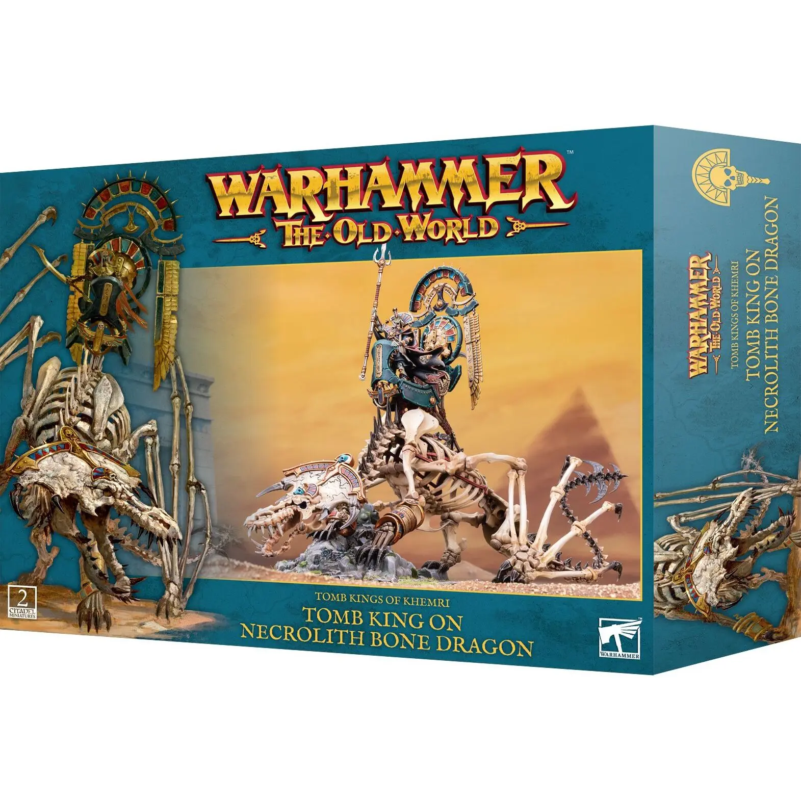 Figurine Games Workshop Warhammer ToW - Tomb Kings of Khemri Roi des Tombes / Prêtre Liche sur Dragon d'Os Nécrolithe