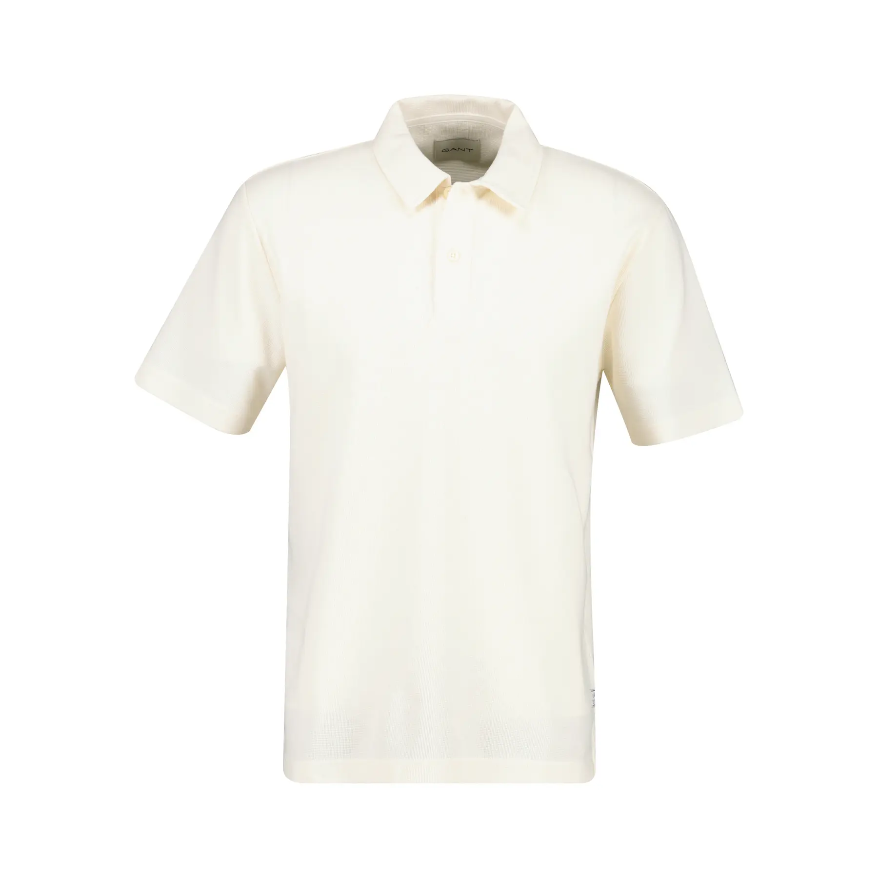 Gant Men's Marron Textured Knit Polo Micro