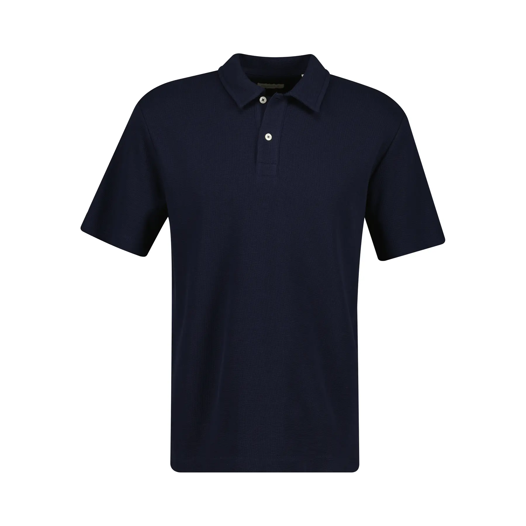 Gant Men's Bleu Textured Knit Polo Micro