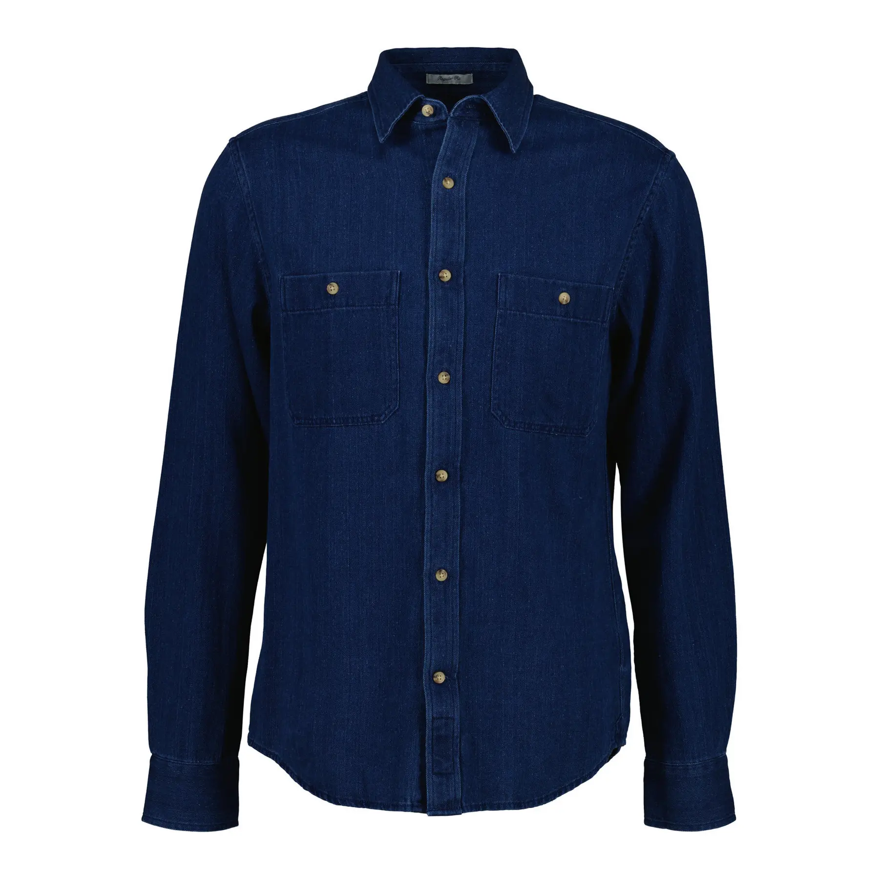 Gant Men's Bleu Chevron Long Sleeve Shirt Reg