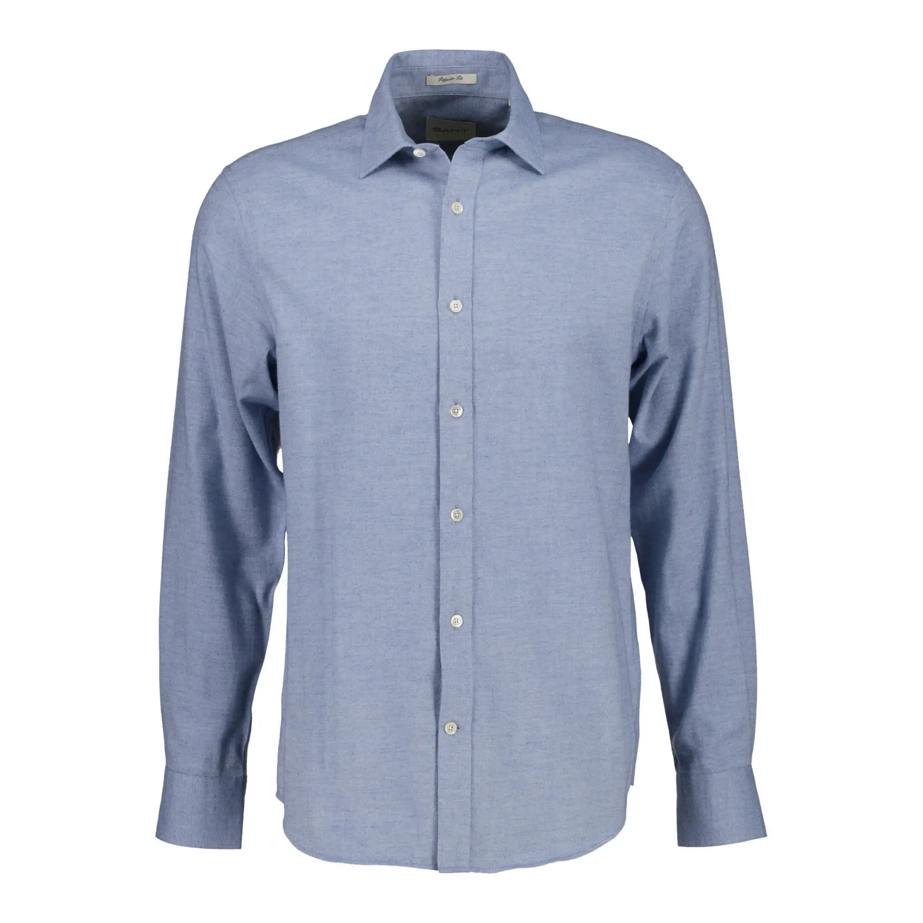Gant Men's Bleu Long Sleeve Flannel Shirt Reg