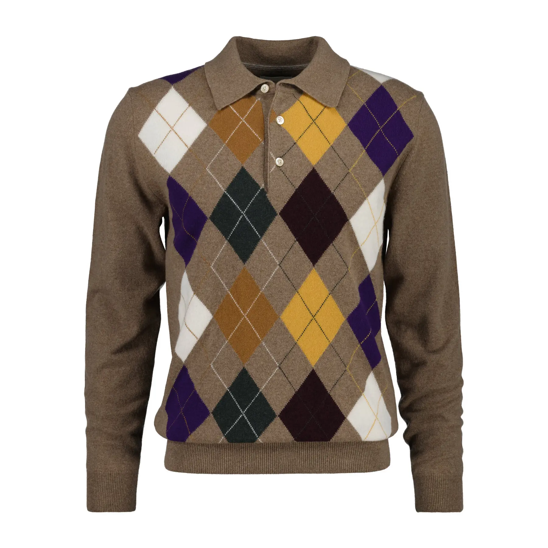 Polo mit Argyle-Muster aus Wolle Gant
