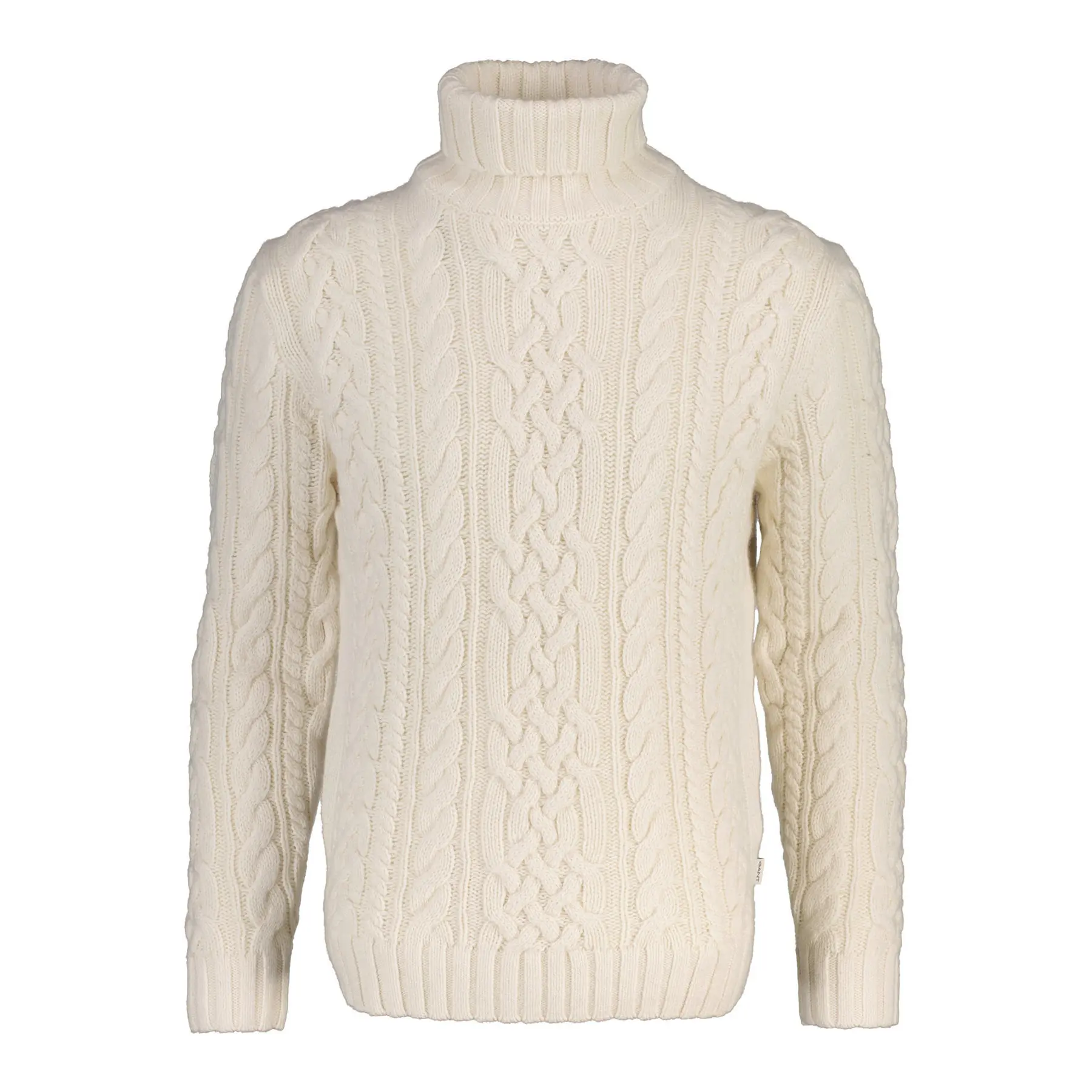 Gant Men's Marron Turtleneck Sweater Blend Cable